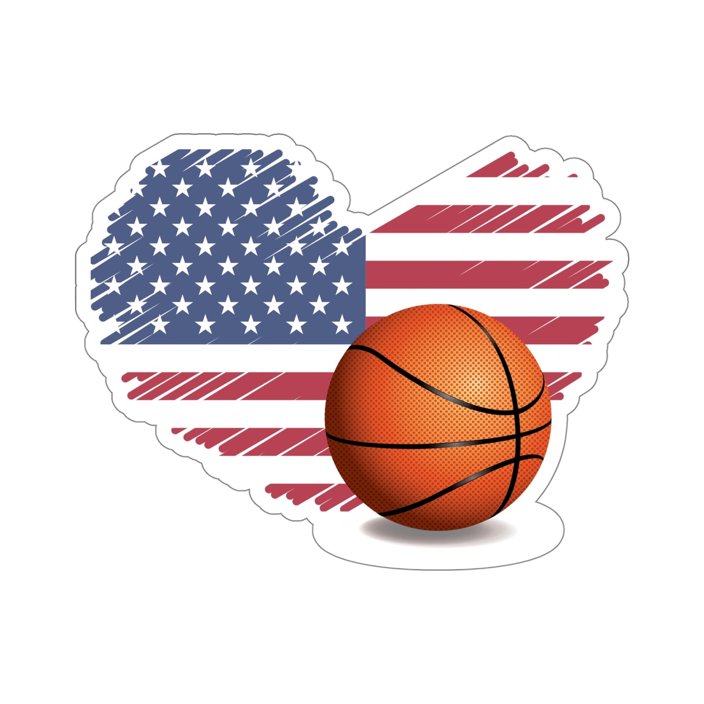 Heart Flag Basketball