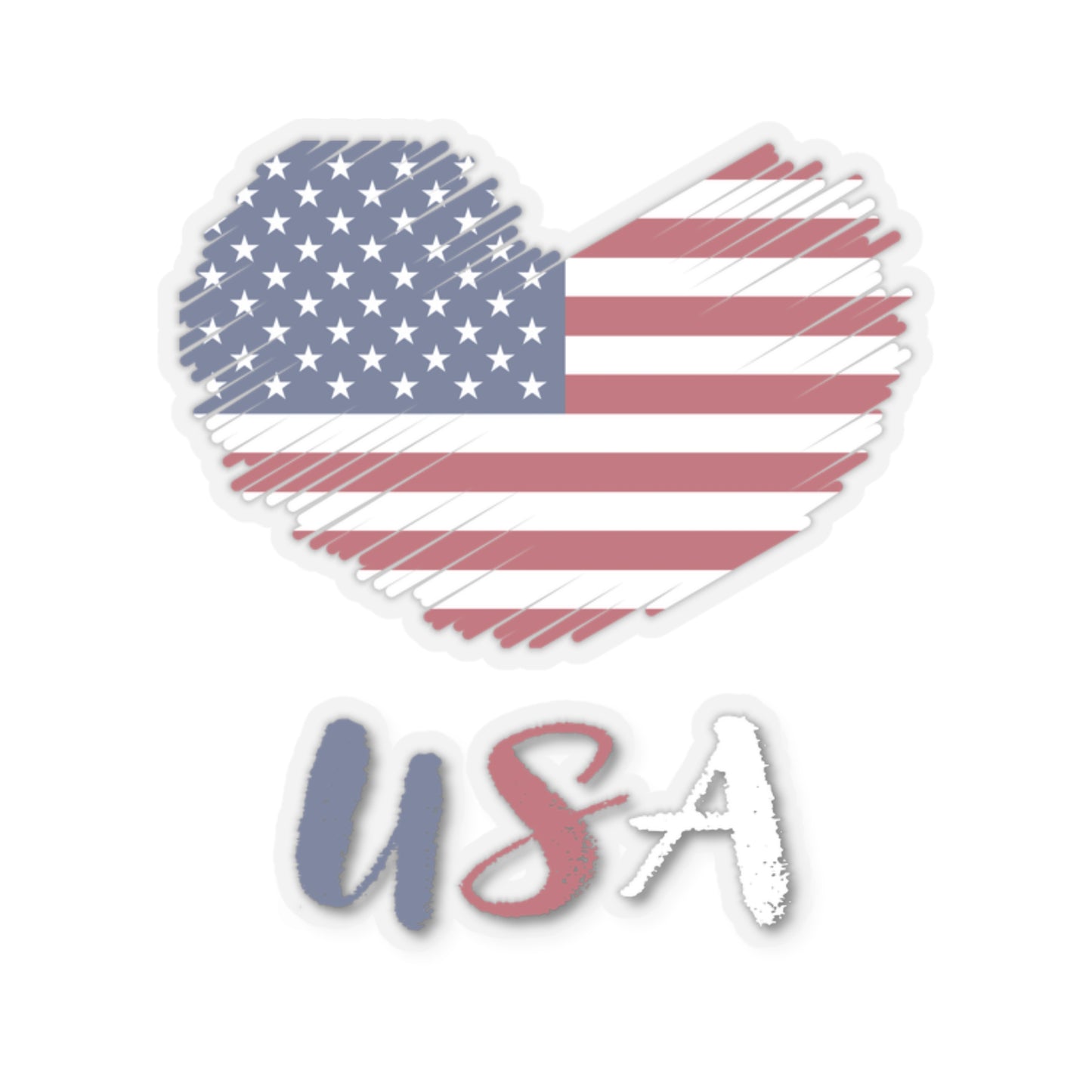 Heart Flag USA