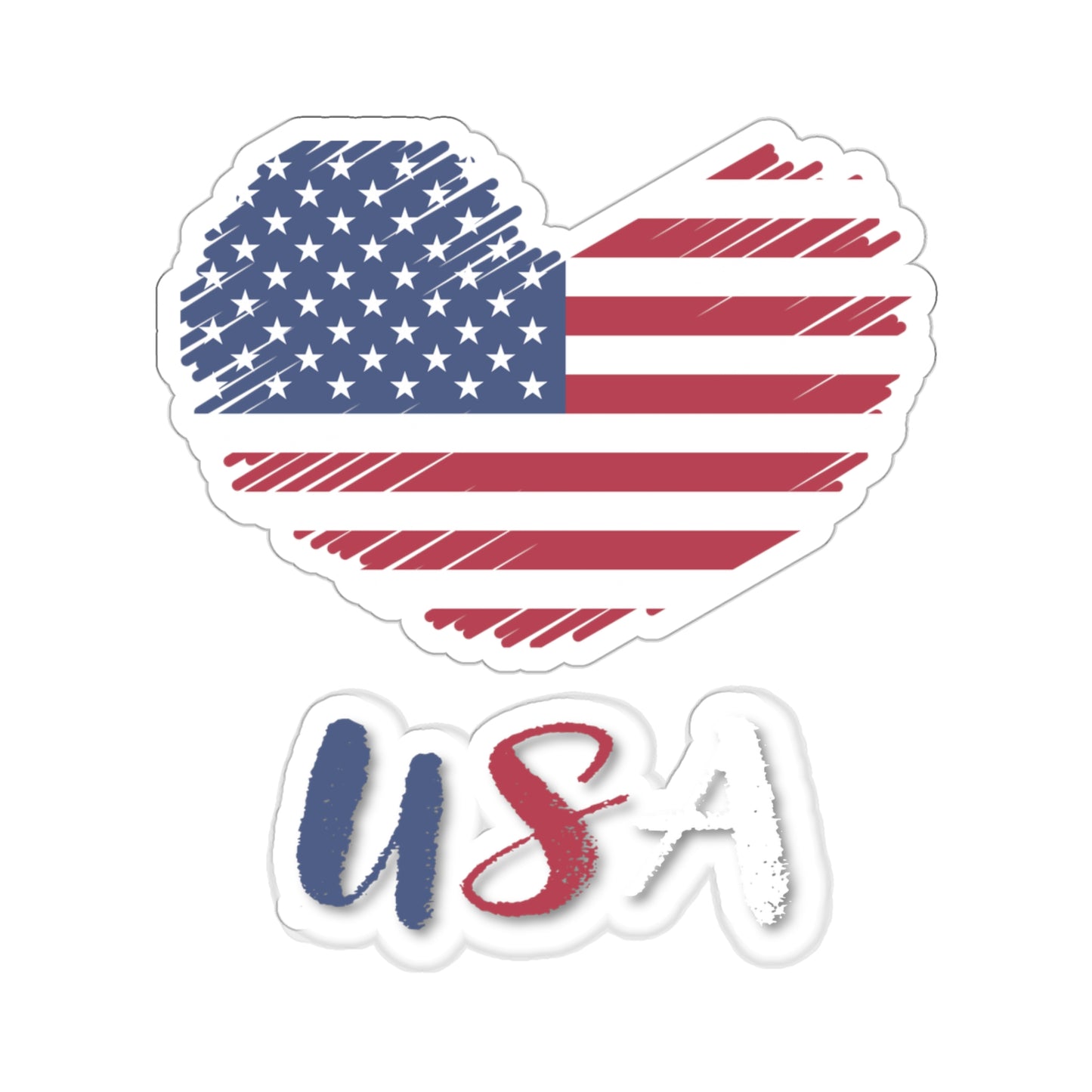 Heart Flag USA