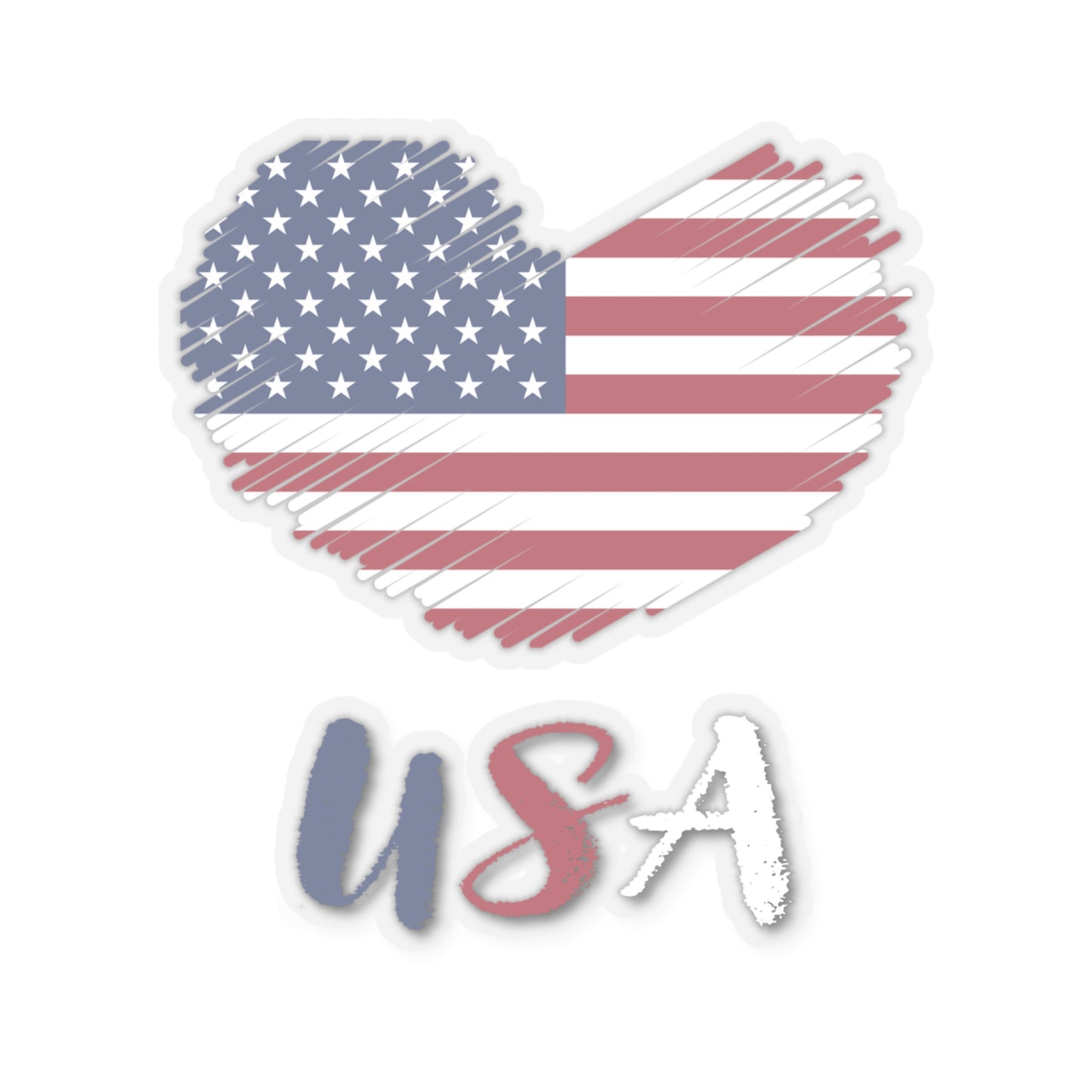 Heart Flag USA