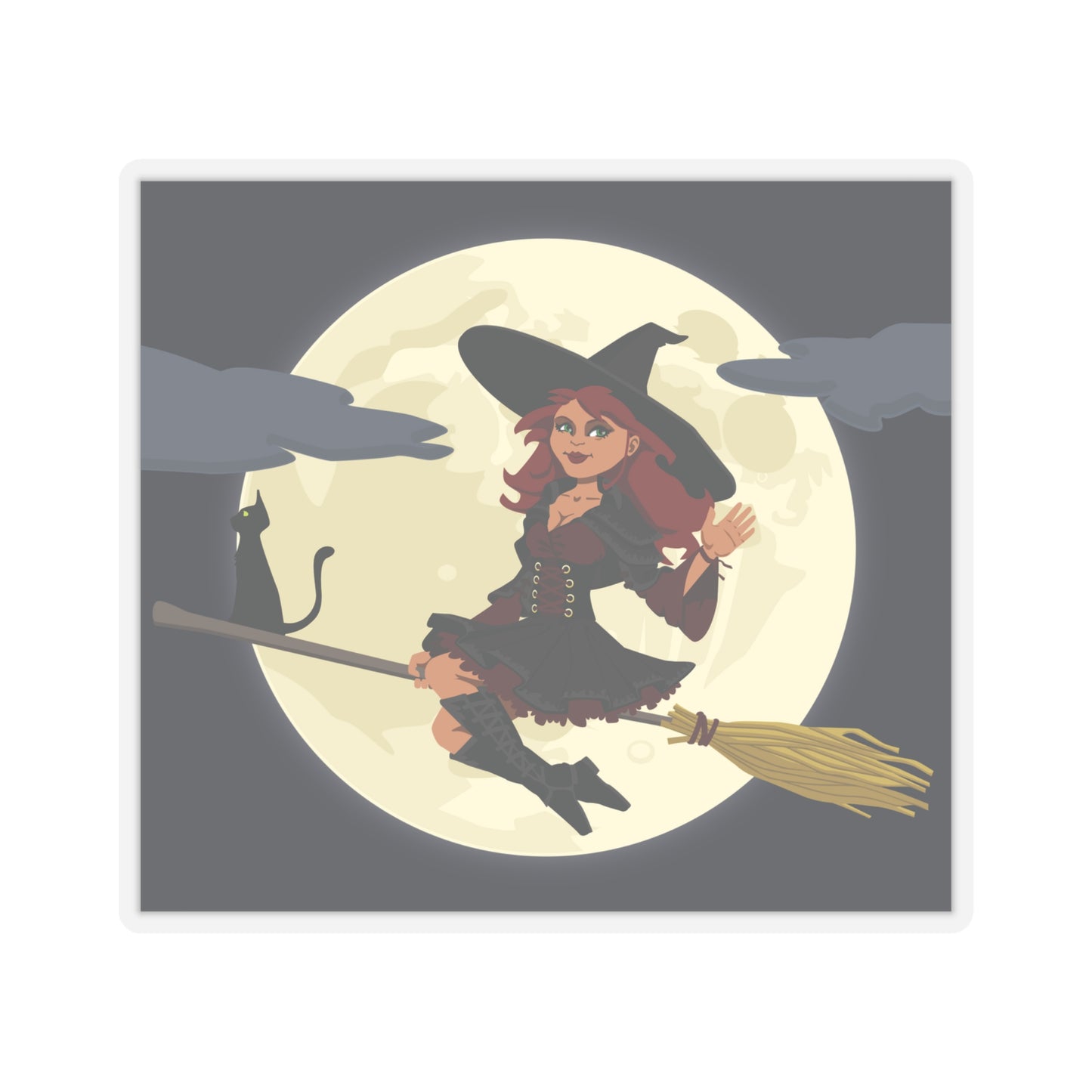 Witch Riding Broom