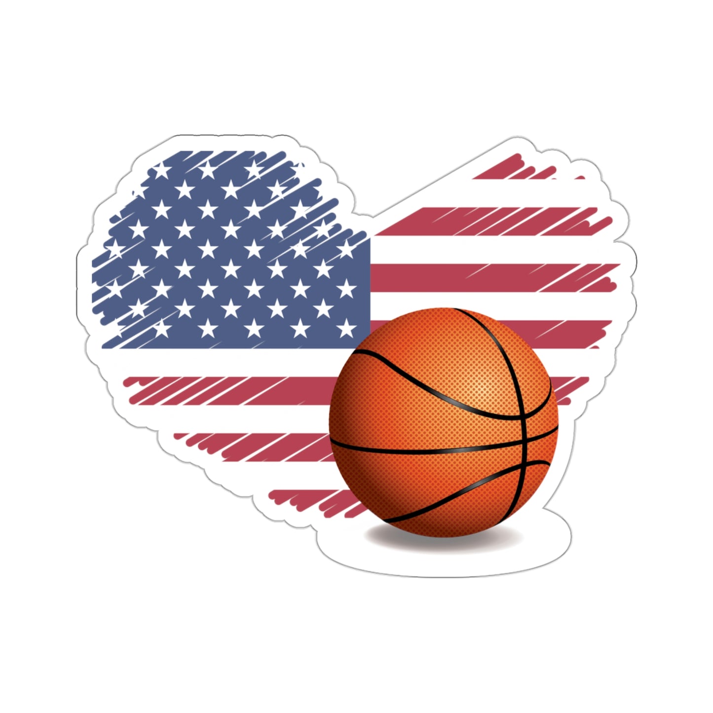 Heart Flag Basketball