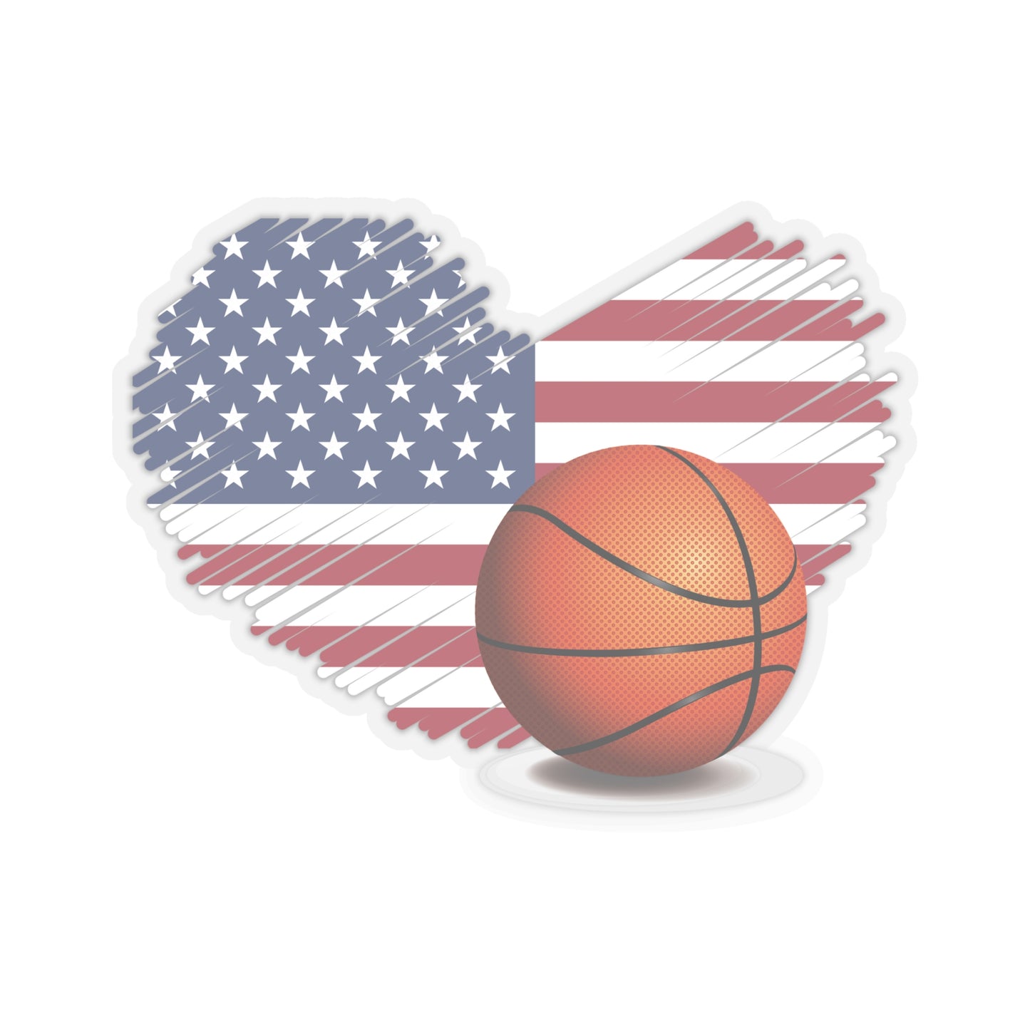 Heart Flag Basketball